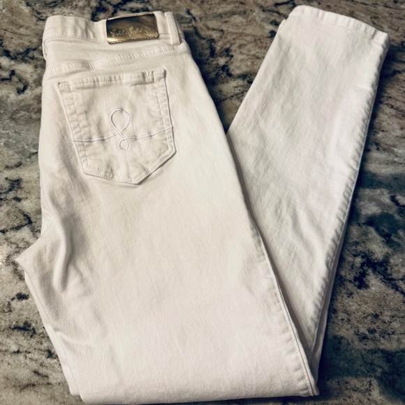 Lilly Pulitzer White Denim Straight Leg Size 8